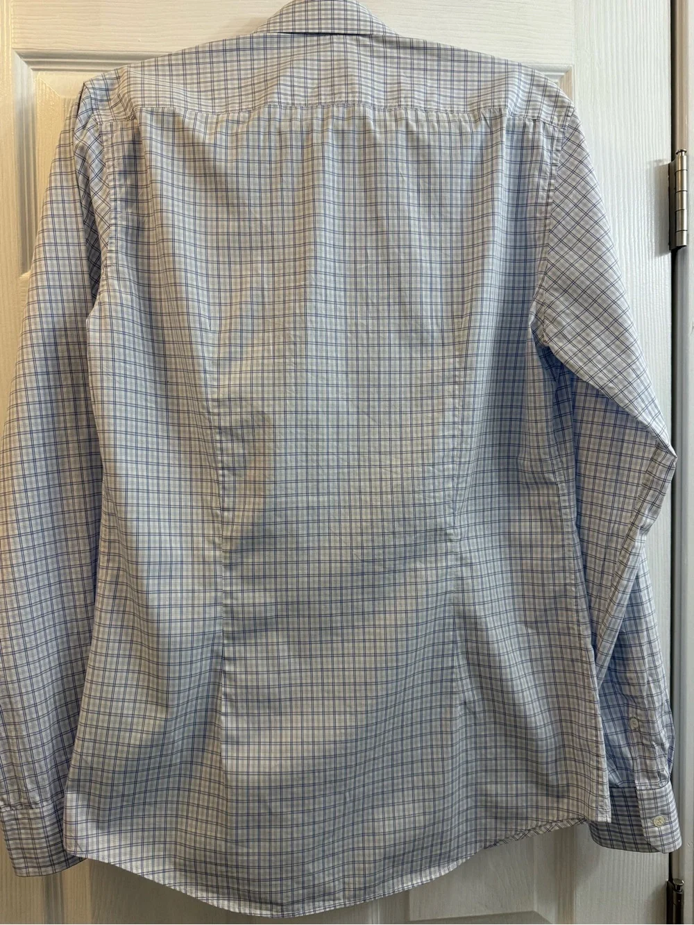 Gucci Men’s Classic Fit Dress Shirt Sz 39/15.5 Blue Plaid Long Sleeve Button  Up